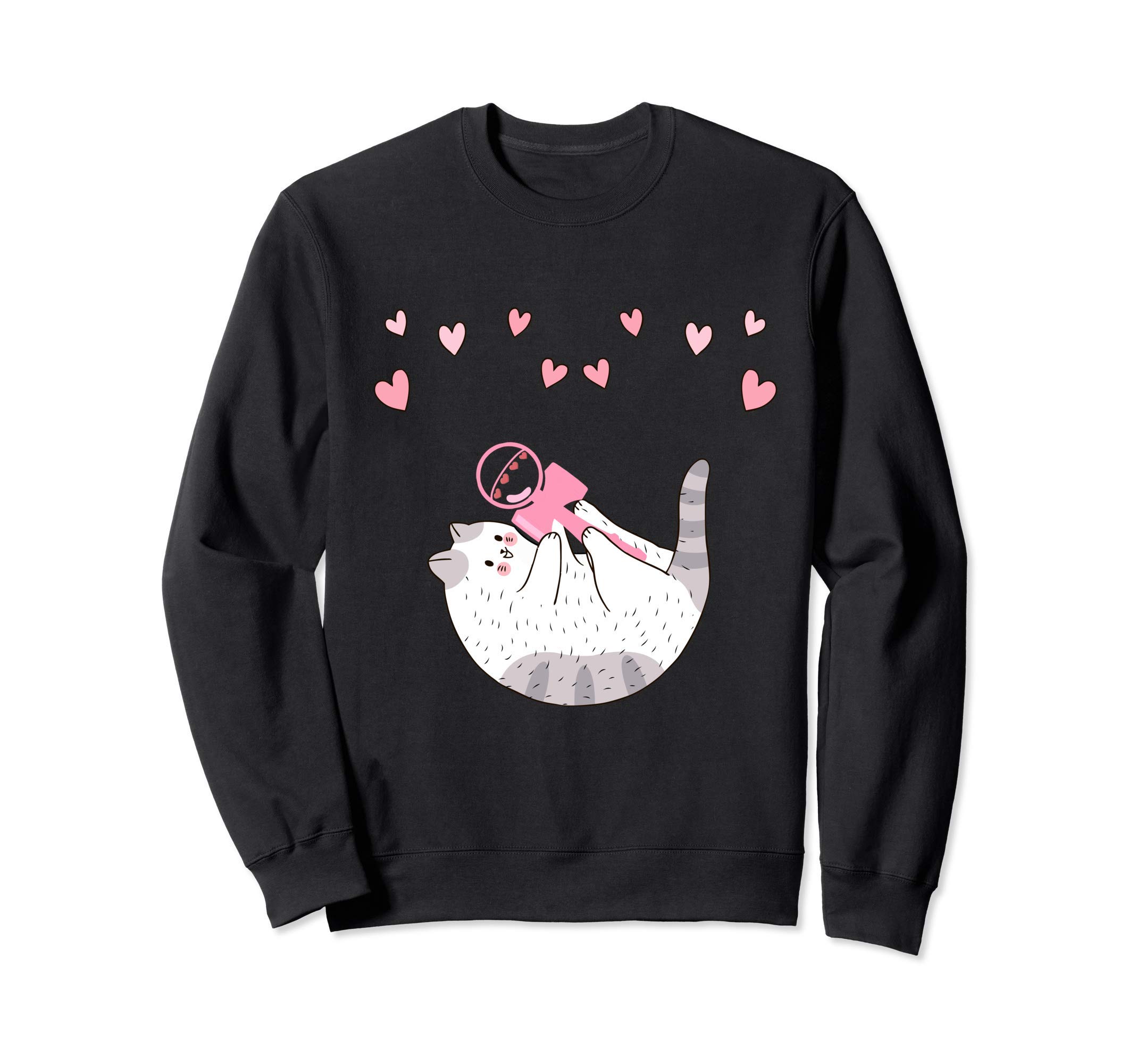 

Cute wool cat plays Kendama Heart Sweatshirt чёрный