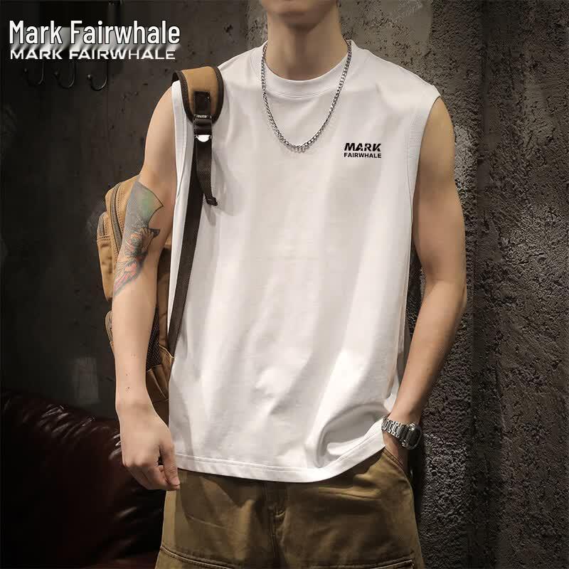 MARK FAIRWHALE Men s Cotton Sleeveless T-Shirt M белый
