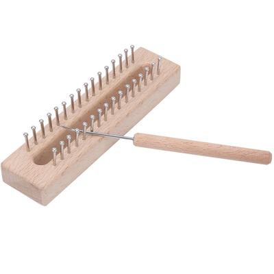Telaio da Maglia Rettangolare a Mano Macchina per Tessere in Legno Giocattolo per Tessere per Bambini con Uncinetto ad Gomito