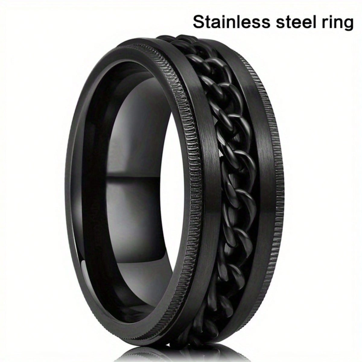 

1 Exquisite Engagement Ring, Fashionable Ring, Couple Ring, Engagement Wedding, Holiday Gift Giving Men - 13 чорний