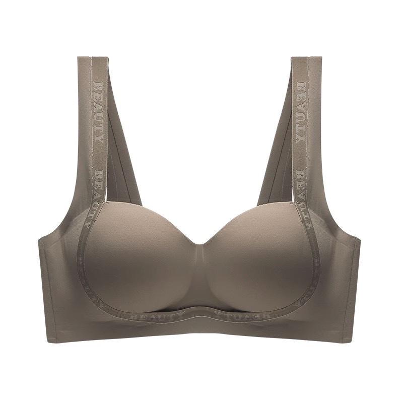 Women's Seamless Push-Up Bra: No Steel Ring, Side Support, Anti-Sagging, Comfortable Lift.