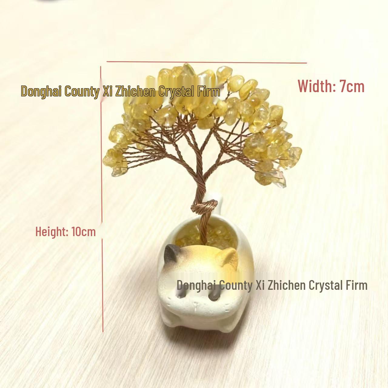Furuimiao Relaxing Crystal Kitten Good Luck Ornament