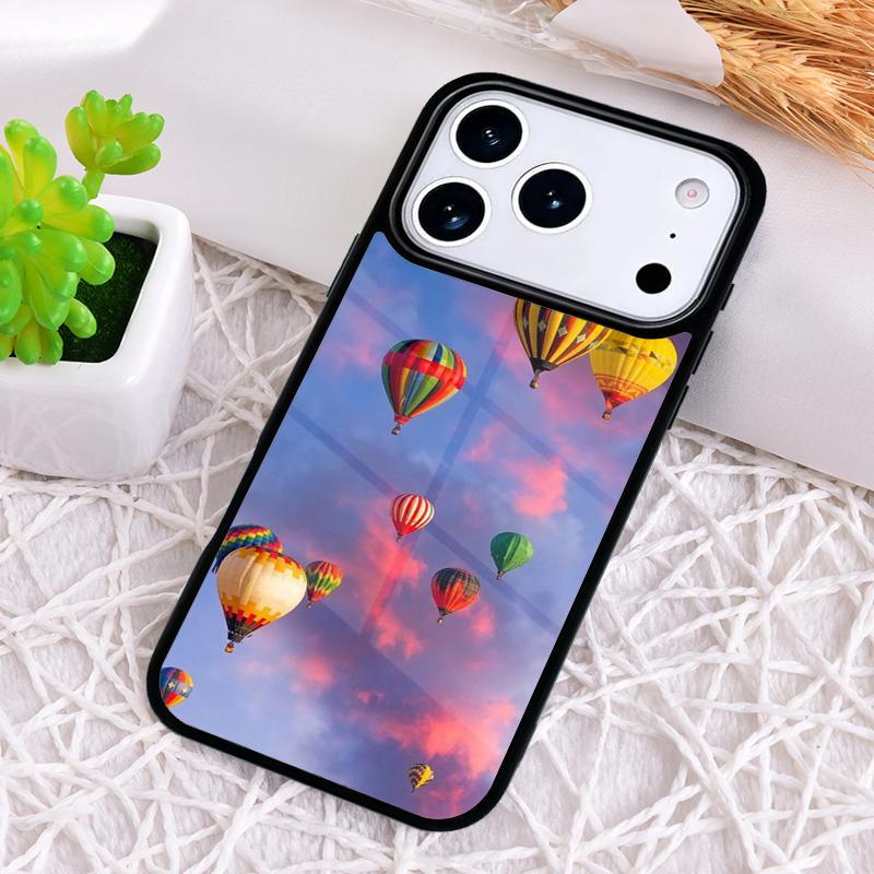 Hot Air Balloon Art Phone Case for iPhone 17 Air 16 15 11 12 14 13 Pro Max Shockproof Cover