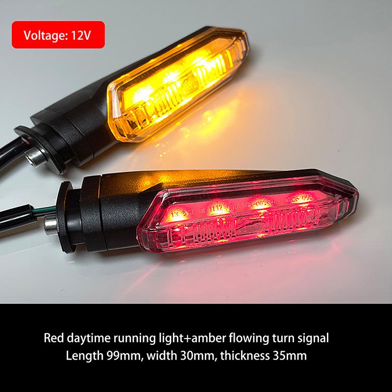 2Pcs Mini 8mm Motorcycle LED Amber Lights, 12V Turn Signal Blinkers, Perfect Flashing Moto Indicator Accessories