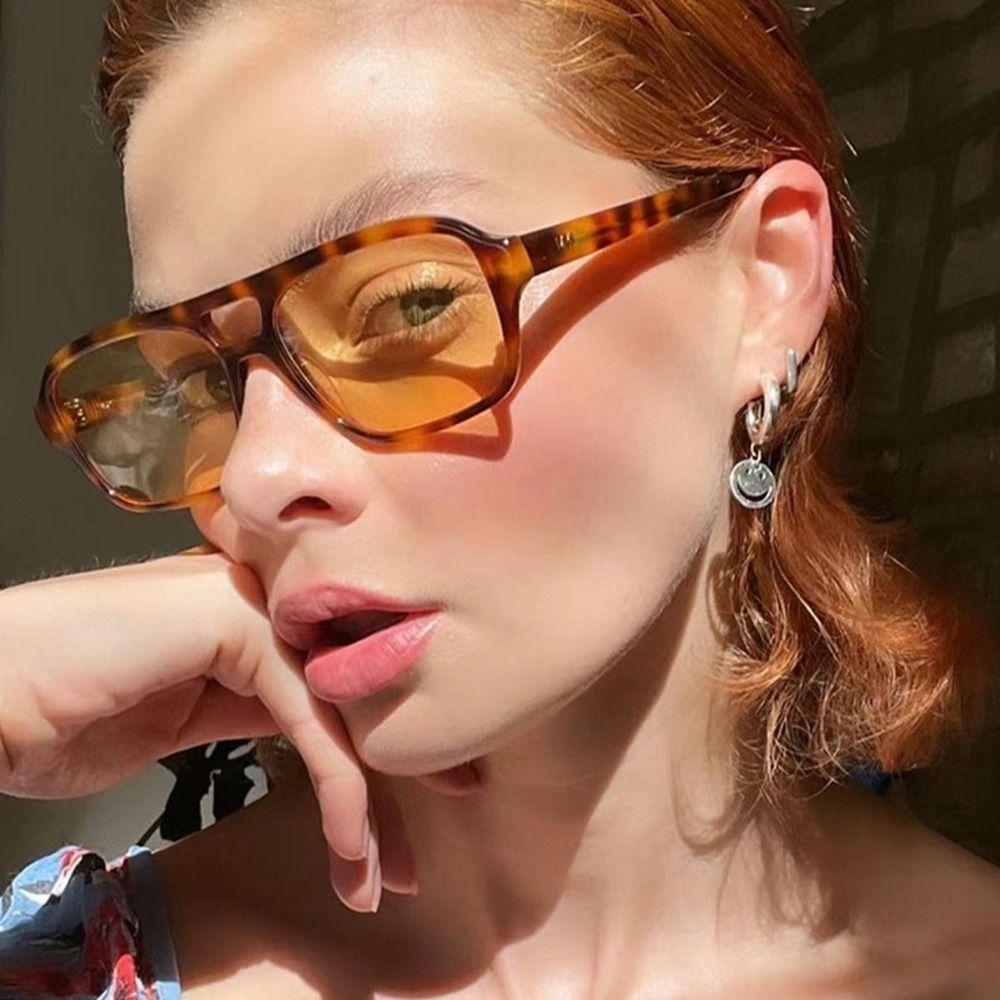 Fashion Popular 70S Square Sunglasses Uv Protection Comfortable Wear Double Bridge Sun Glasses Retro Eyewear For Women & Men