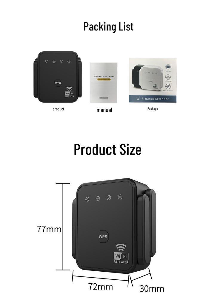 1200M 5G Wifi Network Signal Booster & Repeater