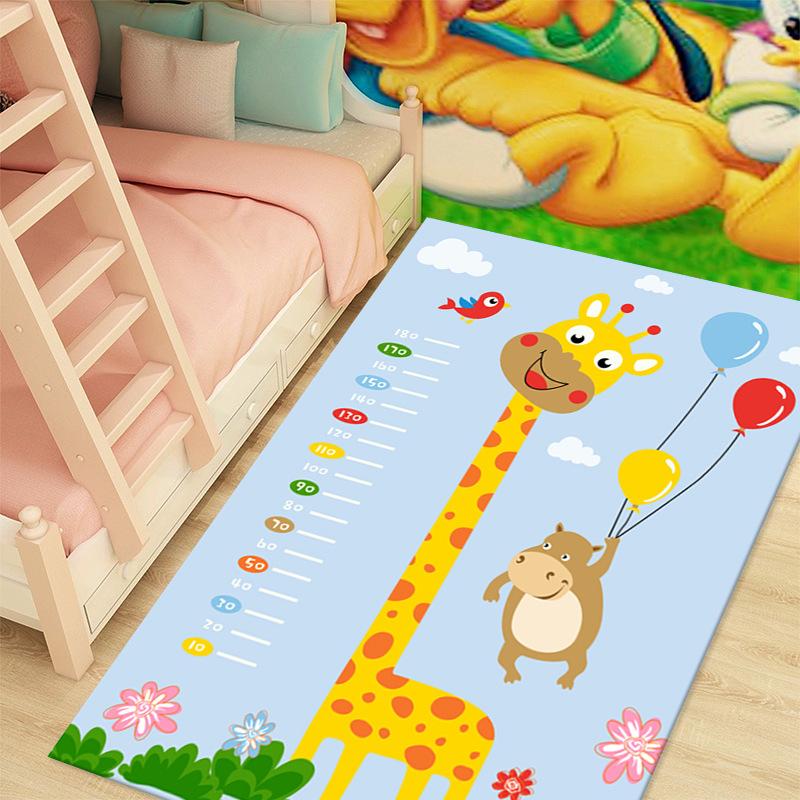 Cartoon Hopscotch Flannel Carpet for Bedroom Living Room Bedside Girl Room Floor Mats Home Decor Layout Sofa Cushion Rug