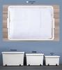 Yangyangyu Plastic Storage Box with Wheels - Solid Color, Thickened Design for Clothes and Underwear.