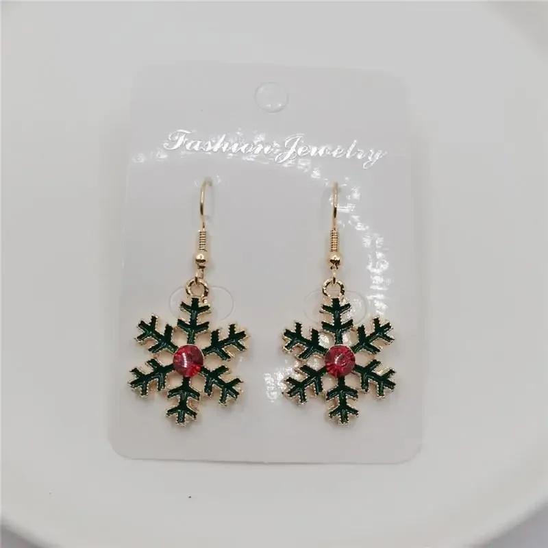 Christmas Tree Wreath Crutch Gift Box Santa Claus Snowman Deer Earrings Ladies Long Tassel Circle Accessories Creative Gifts