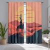 2pcs Retro Western Curtains   Farmhouse Cowgirl Blackout Window Drapes for Bedroom Living Room Decor