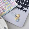 Milky Bear Keychain: Soft Cute Star Cartoon Pendant for Backpacks - Great Gift for Couples or Besties.