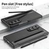 Case for Galaxy Z Fold7 - PC+Leather/PU, Black