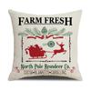 Letter Christmas Pillow Nordic Style Cushion Linen Print Colorful Bedside Pillow