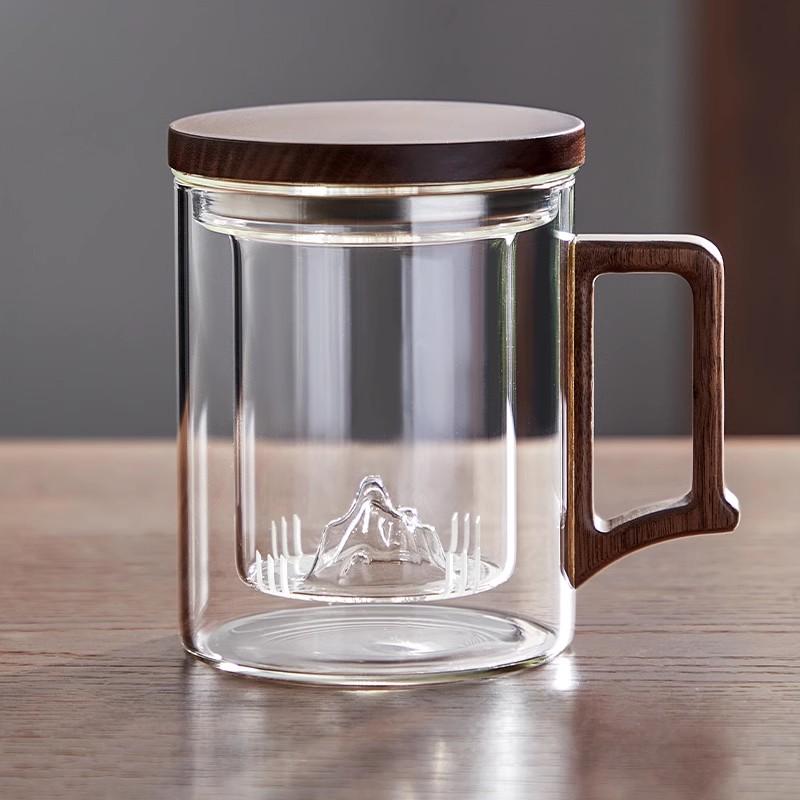 

Large Capacity Glass Tea Cup Tea-Water Separation Household Personal Men s Special Tea Brewing Cup Office Water Cup 800ML