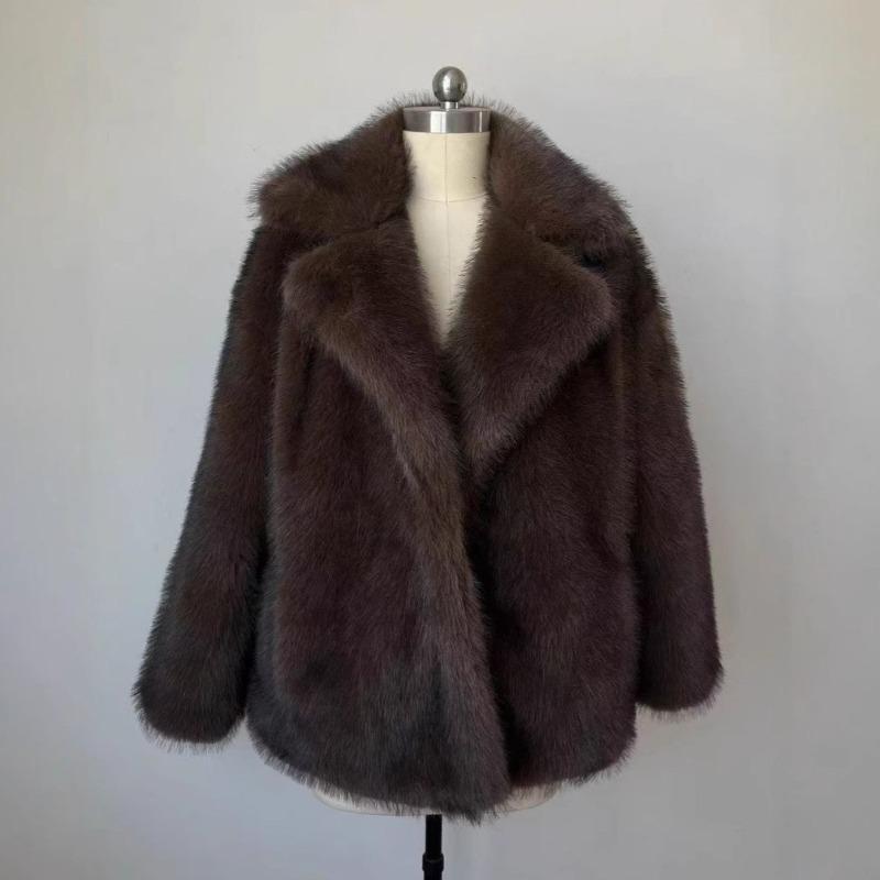 New thickened autumn and winter fur coat fluffy dyed pointed fox fur coat women's loose fur coat