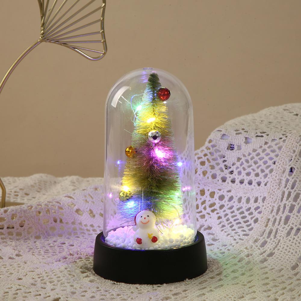 European and American Christmas tree home decoration lights, Christmas luminous glass cover Christmas gift led night light