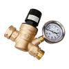 Zawór regulatora ciśnienia wody 34in gwint NH mosiężny zawór redukcyjny ciśnienia z manometrem do RV