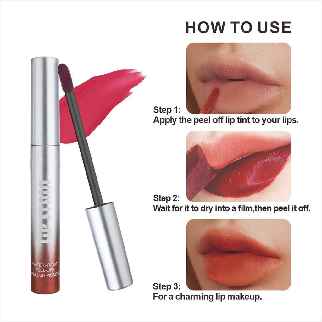 Matte Peel-Off Lip Stain 1Pc – Smudge-Resistant & Vibrant, Ideal for Casual Use, Celebrations, Office Meetings, or Gifting