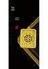 Authentic Gilded Brass Lotus Mani Double-Sided Glass Box with Eight Auspicious Symbols