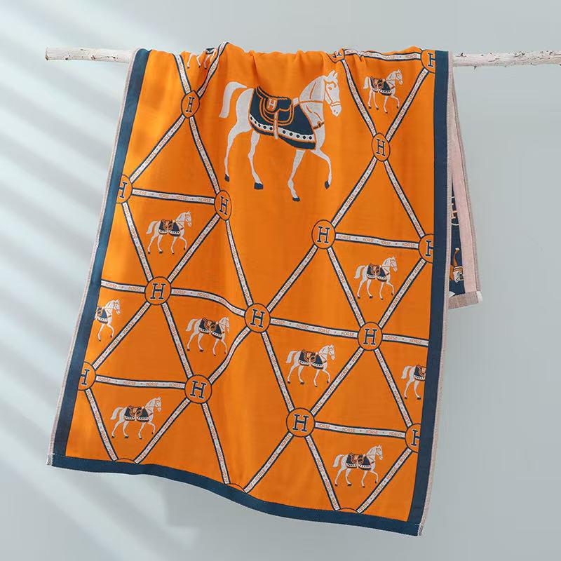 Pure Cotton Multi-Layer Gauze Blanket & Towel - Extra Large, Multipurpose use for Bath, Sofa, or Nap.