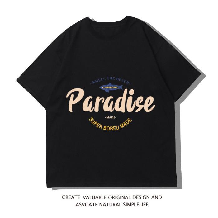 

Летняя футболка с коротким рукавом женская 2025 новый год Дракона бордовый американский ретро чистый хлопок свободная футболка с рукавом до локтя S