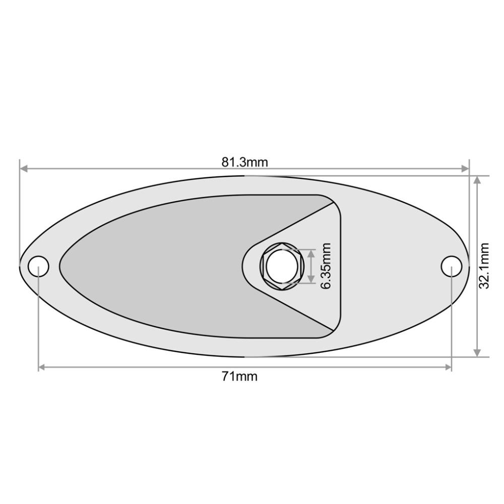 1ks Jack pro kytaru ve stylu lodičky, zásuvka pro výstupní jack 1/4" 6,35 mm Pro elektrickou kytaru ST