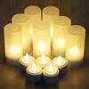 LED Rechargeable TeaLight Glow Candle Lamps Remote Controlled with 2/4/6/8H Timer Function Bar Wedding Party Table Decoration