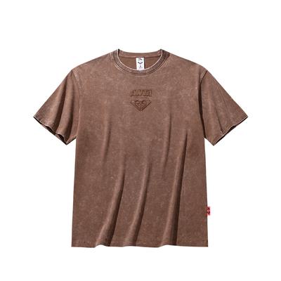 Anta X Roxy Collaboration Life Series Comfortable Simple Versatile Loose Round Neck Letter Print Short Sleeve T-Shirt Women T-Shirt 162528110-2