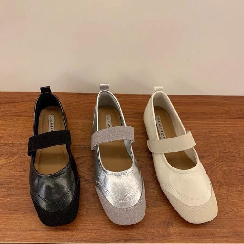 New Style Retro Women Spring Round Flat Shoes Comfor Anti Slip Mary Janes Shoes Soft Sole Versatile Women's Casual Shoes