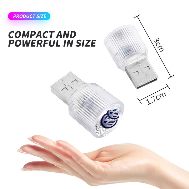 Mini-USB-LED-Autolicht Innenraum-Atmosphärenlicht Dekorative Lampe für Volkswagen GOLF Polo Tiguan VW TOURAN CADDY PASSAT CC