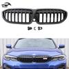 Uppgraderat Svart Dubbelribbat Grill för 2022-2023 BMW 3-serie G20/G28
