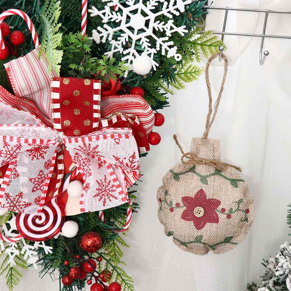Pentagram Christmas Tree Decorations Decorative Christmas Ornament Christmas Burlap Pendant  Window