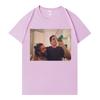 Lustiges Pedro Pascal und sein Freund Lässiges Mode T-Shirt Unisex Rundhals T-Shirts Lockeres Baumwolle Y2K Übergroßes Kurzarm T-Shirt