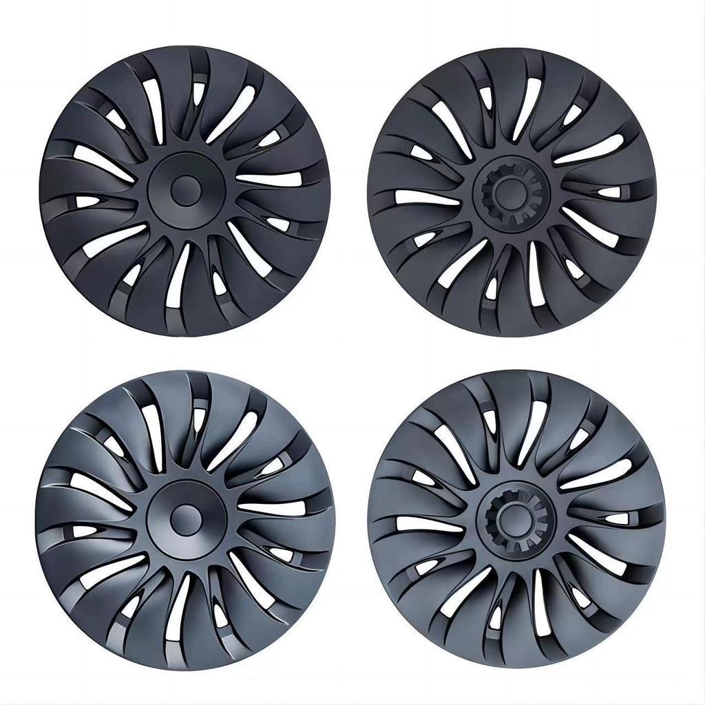 Compatible Tesla Model Y Cyclone Wheel Hub Caps & 19'' Rim Protectors