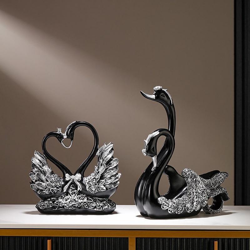 Creative Luxury High-end Red Wine Rack Black Swan Decoration, Wine Cabinet Decoration Red Wine Bottle Rack Decoration