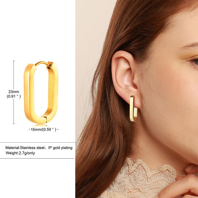 Geometric Octagon Hoop Earrings for Men, Hexagon Hoops, Stainless Steel Honeycomb Hoops Minimalist Earrings Men Jewelry