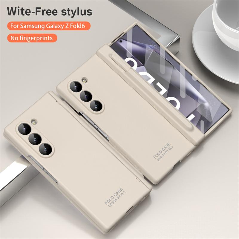 Candy Color Matte PC Hinge protection Full Body Hard case for Samsung Galaxy Z Fold 7 6 5 4 3 2 5G With Tempered Glass