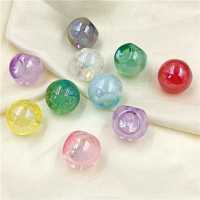 Halskette AB Farbe Exquisit für die Herstellung von Armbändern 10 Stück Bubble Beads Rund Mode DIY Schmuckzubehör 17mm Kreative Charms
