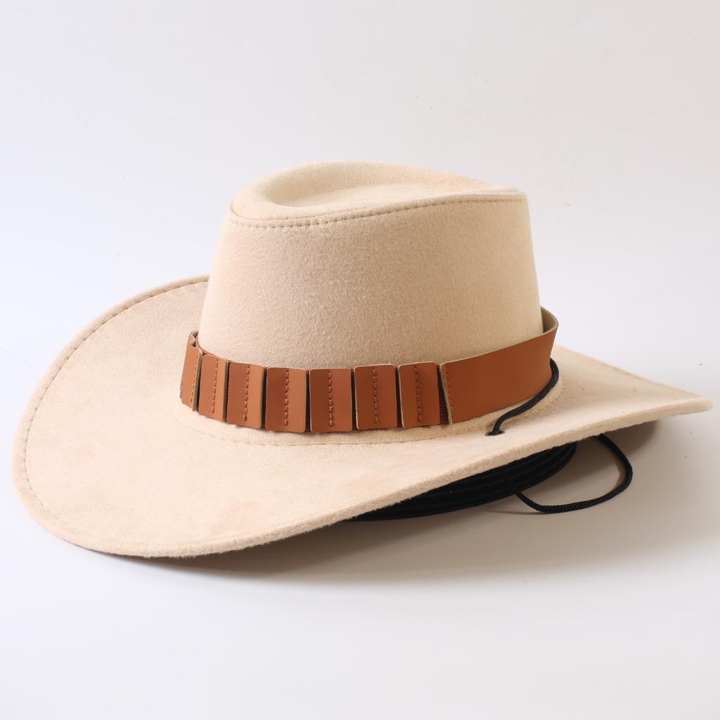Chapeau de cowboy western classique à larges bords populaire européen et américain pour hommes et femmes chapeau de cowboy anti-soleil mode d'extérieur chapeau jazz