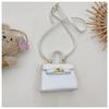 Handheld Small Girls Coin Purse Striped Pattern Chain Strap Accessories Daily