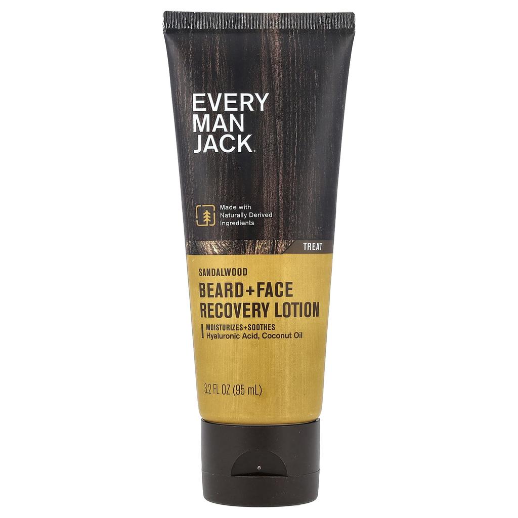 Every Man Jack, Beard + Face Recovery Lotion, Sandalwood, 95ml (3.2 fl oz)