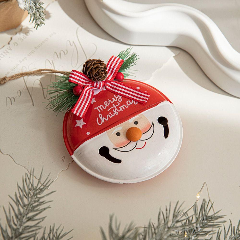 Pleasant Sound Snowman Bell Pendant Santa Claus Christmas Tree Hanging Bells  New Year Gifts