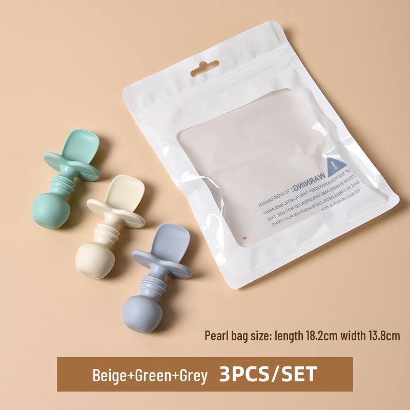 Food-Grade Silicone Baby Spoon - Teething-Friendly Tableware for 6-Month-Olds