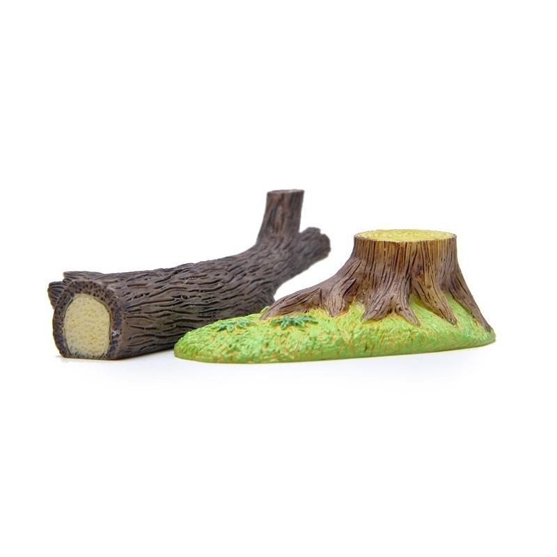 Cartoon Tree Stump Green Grassland Mini Model For Birthday Or Holiday Party Favors