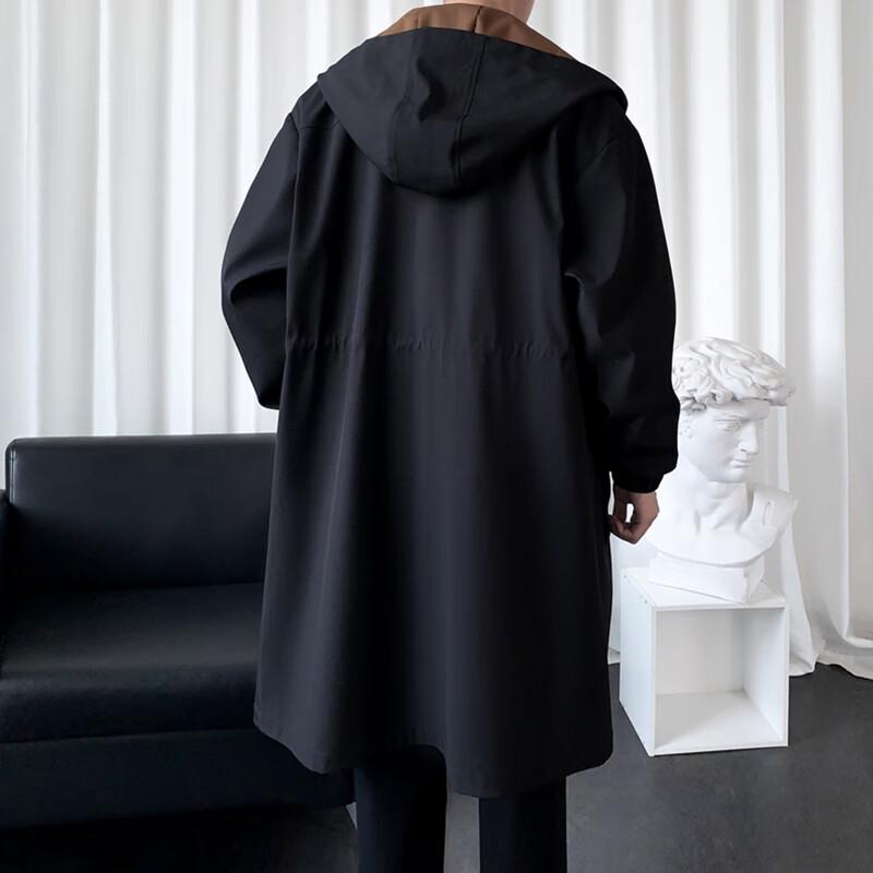 ROMON Men's Mid-Length Business Trench Coat
