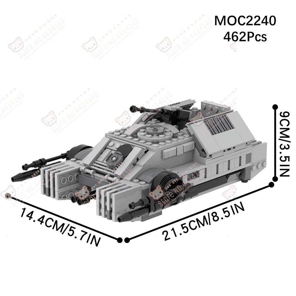 Interstellar Film Plovoucí Tank MOC Stavební Kostky DIY Imperiální Vojenské Obrněné Bojové Vozidlo Model Sestavit Hračky Pro Děti