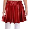 Girls Performance Skirt Elastic Waist Shiny Bronzing Material Dance Practice Costume Bottom