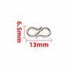 20/50Pcs Stainless Steel W S Shape DIY Necklace Bracelet Clasp Hooks End Clasp Connector for Jewelry Making Supplies Finding