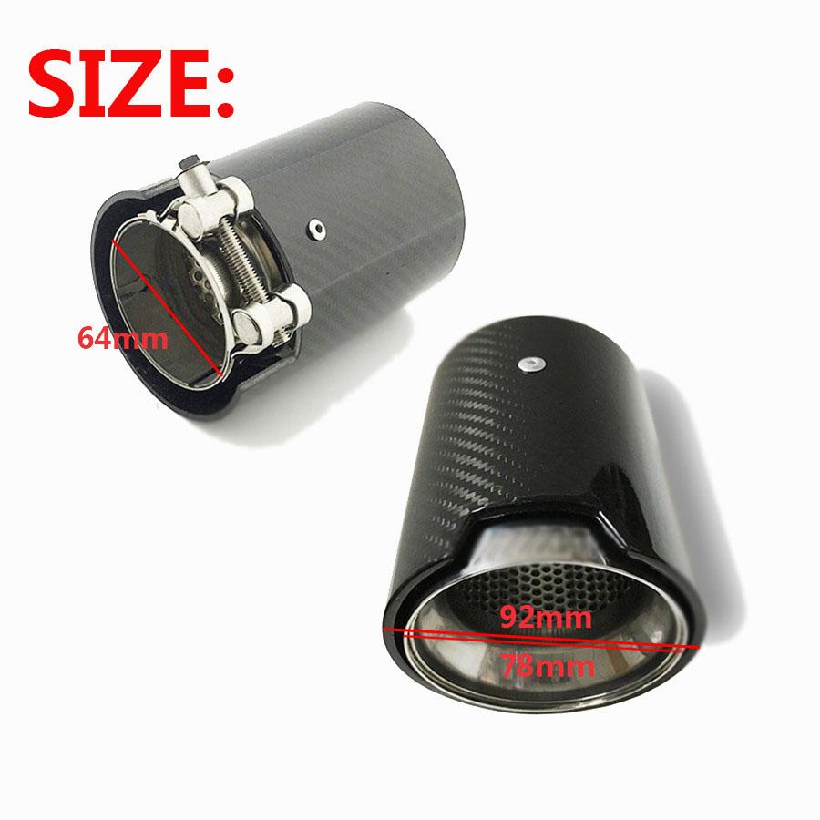 2.5" Matte Carbon Fiber Exhaust Tip Pipe Cover For BMW M2 M3 M4 M5 M6 X5M X6M
