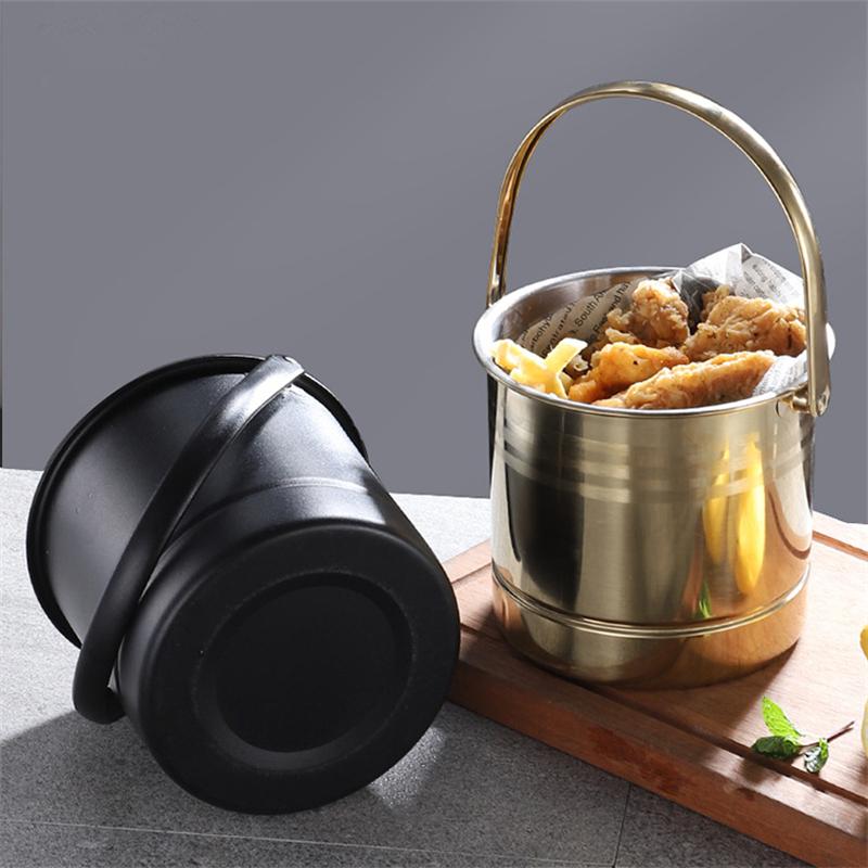 1,6 L oțel inoxidabil găleată de gheață cu mâner vin șampanie răcitor sticlă băutură petrecere chiller bar KTV gustare butoi de gheață barware